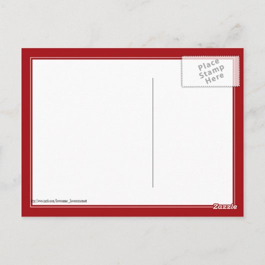 タイプライター鍵「愛してる」 ポストカード (裏面)