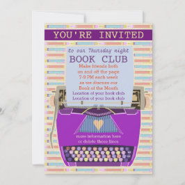 タイプライター カスタマイズブッククラブ 読書会1 招待状