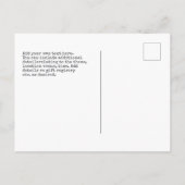 タイプライター フォント 保存 日 結婚式 写真を追加 案内ポストカード (裏面)