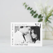 タイプライター フォント 保存 日 結婚式 写真を追加 案内ポストカード (スタンド正面)