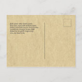 タイプライター フォント 保存 日 結婚式 写真を追加 案内ポストカード (裏面)