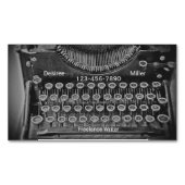 タイプライター・フリーライター・ヴィンテージアンティーク マグネット名刺 (正面)