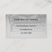 タイプライター・フリーライター・ヴィンテージアンティーク 名刺 (裏面)