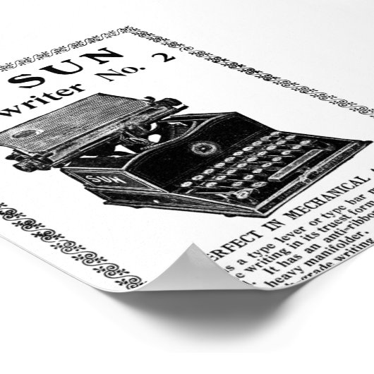 タイプライター ポスター (角)