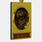 タイプライター – マイボス事務所 ゴールドプレートバナーオーナメント (右)