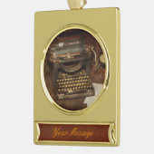 タイプライター – マイボス事務所 ゴールドプレートバナーオーナメント (左)