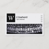 タイプライター – ロゴとパネルv2 – 黒 名刺 (正面)