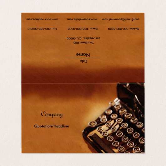 タイプライター 名刺 (外部フラット)