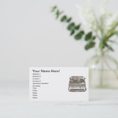 タイプライター – 名刺 (スタンド正面)