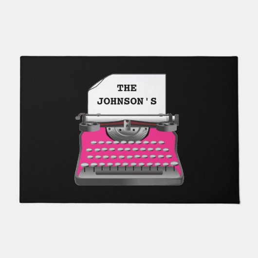 "タイプライター"書式 ドアマット (正面)