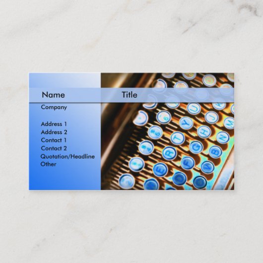 タイプライター-編集者レポーター 名刺 (正面)