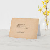 タイプライターJane Austen氏読の引用文 カード (黄色い花)