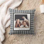タイプライモダンタ | 2枚の写真を黒のギンガムに クッション (ブランケット)