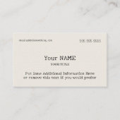 タイプ伝統的ボーン名刺 名刺 (正面)