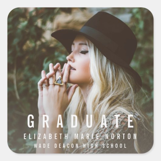 タイプ卒業シール スクエアシール (正面)