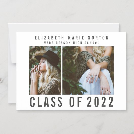 タイプ目盛数々の写真モダン磁気インビタ マグネット招待状 (正面)