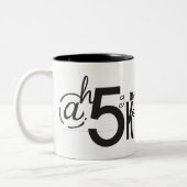 タイプ麻薬常習者のマグ ツートーンマグカップ (左)