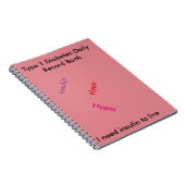 タイプ1の糖尿病の日誌の本 ノートブック (右側)