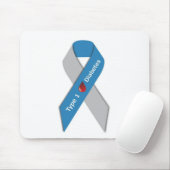 タイプ1の糖尿病の認識度のリボン マウスパッド (マウス)