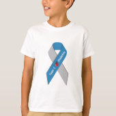 タイプ1の糖尿病の認識度のリボン Tシャツ (正面)