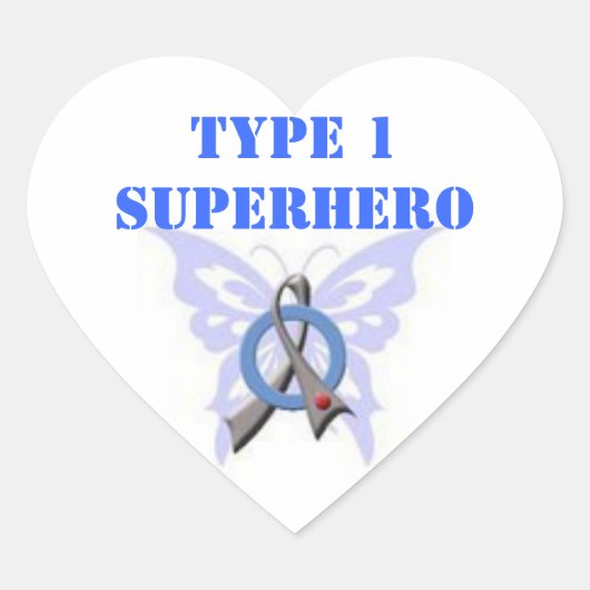 タイプ1スーパーヒーローハート型ステッカー ハートシール (正面)