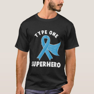 タイプ1スーパーヒーロー糖尿病認識度糖尿病少年 Tシャツ