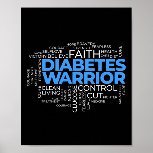 タイプ1ファイティングレイズ認識度糖尿病戦士 ポスター (正面)