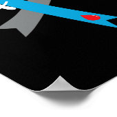 タイプ1糖尿病T1d希望認識度リボンギフト私 ポスター (角)