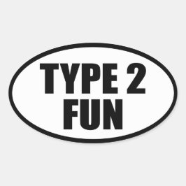 タイプ2おもしろい 楕円形シール