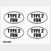 タイプ2おもしろい 楕円形シール (シート)