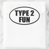 タイプ2おもしろい 楕円形シール (バッグ)