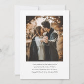 タイプ2のシンプルな写真付き結婚式・プロポーズパーティー 招待状 (裏面)