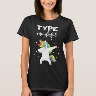 タイプOnederfulダビングユニコーン糖尿病認識度 Tシャツ