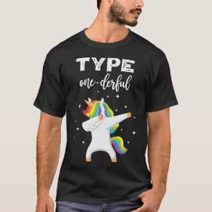 タイプOnederfulダビングユニコーン糖尿病認識度 Tシャツ