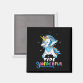 タイプOnederful Unicorn Dubタイプ1型糖尿病アワレネ マグネット (正面/裏面)