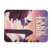 タイホー湖シエラネバダUSAスノーボーディングポスター マグネット (横)