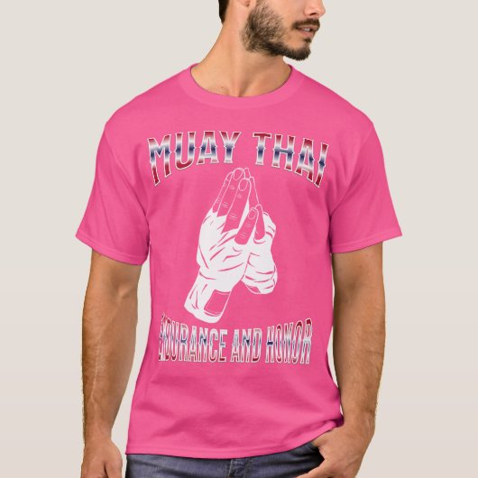 タイボクシングムエタイ忍耐とオナームエタ Tシャツ (正面)