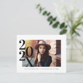 タイポはっきりしたリトおよび幾何学卒業用はがき シーズンポストカード (スタンド正面)