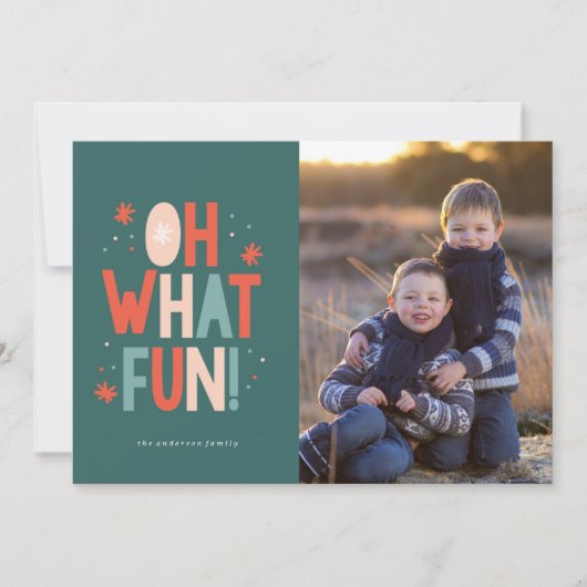 タイポグラフィああ何おもしろい!クリスマスカード シーズンカード (正面)