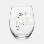 タイポグラフィおもしろいやろう！リハーサル ステムなしワイングラス (正面)