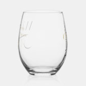 タイポグラフィおもしろいやろう！リハーサル ステムなしワイングラス (右)