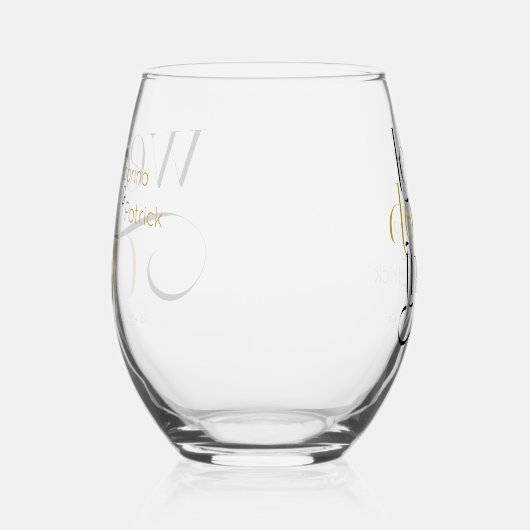 タイポグラフィおもしろいやろう！リハーサル ステムなしワイングラス (右)