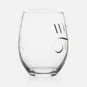 タイポグラフィおもしろいやろう！リハーサル ステムなしワイングラス (左)