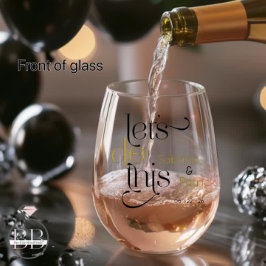 タイポグラフィおもしろいやろう！リハーサル ステムなしワイングラス