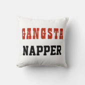 タイポグラフィおもしろいギャングナッパ クッション (正面)