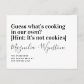 タイポグラフィおもしろい妊娠の発表 案内ポストカード (正面)