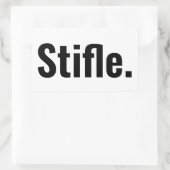 タイポグラフィおもしろい引用文は静かな皮肉を抑える 長方形シール (バッグ)