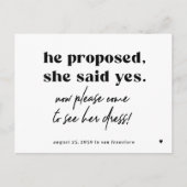 タイポグラフィおもしろい引用文結婚式の日付を保存 案内ポストカード (正面)