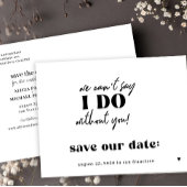 タイポグラフィおもしろい引用文結婚式の日付を保存 案内ポストカード