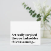 タイポグラフィおもしろい行為は花嫁の提案を驚かせた 招待状 (スタンド正面)